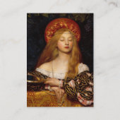 バニティ美しい-ファッション衣装デザイナー赤いダマスク 名刺 (裏面)