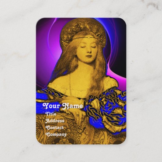 バニティ美しい-ファッション衣装デザイナー金ゴールドメタル 名刺 (正面)