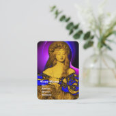 バニティ美しい-ファッション衣装デザイナー金ゴールドメタル 名刺 (スタンド正面)