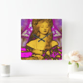 バニティ美しい-ファッション衣装デザイナ スクエア壁時計 (ホーム)