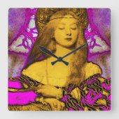 バニティ美しい-ファッション衣装デザイナ スクエア壁時計 (正面)