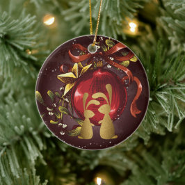 バニパーソナライズされたー・カップルのミストレトークリスマス セラミックオーナメント