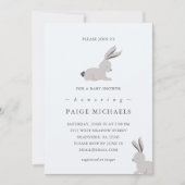 バニモダンーとドット付きブルーグレー 招待状 (正面)