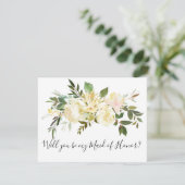 バニラの花が私のメイド・オブ・オーナー（花嫁付き添い人）カード サンキューカード (スタンド正面)