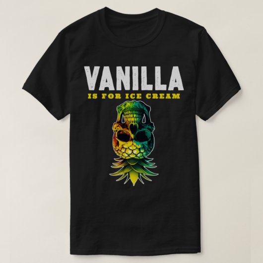 バニラはアイスクリーム用 Tシャツ (デザイン正面)