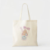 バニラアイスクリームの中の猫 トートバッグ (正面)