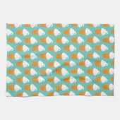 バニラアイスクリームの円錐形パターン キッチンタオル (横)