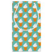 バニラアイスクリームの円錐形パターン スモールペーパーバッグ (裏面)