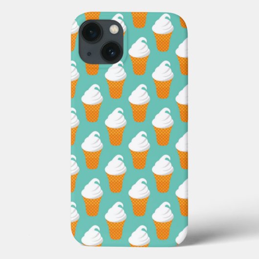 バニラアイスクリームの円錐形パターン Case-Mate iPhoneケース (裏面)