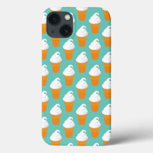 バニラアイスクリームコーンパターン iPhone 13ケース