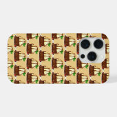 バニラアイスクリーム添えのチョコレートブラウニー iPhoneケース (裏面横)