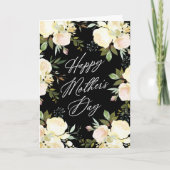 バニラウォーターカラー花模様マザーズデイ シーズンカード (正面)