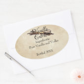 バニラエキスカスタムラベル 楕円形シール (封筒)