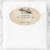 バニラエキスカスタムラベル 楕円形シール (バッグ)