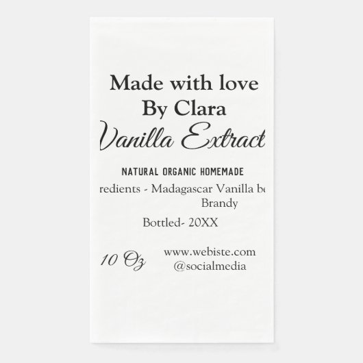 バニラエキス自家製の材料を加える重量デ (正面)