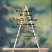 バニラエキス自家製の材料を加える重量デ アクリルサイン (ニュートラル)