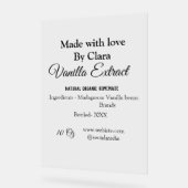 バニラエキス自家製の材料を加える重量デ アクリルサイン (傾斜)