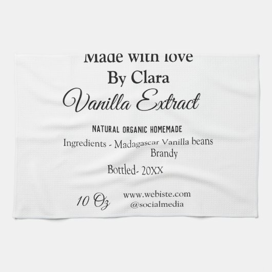 バニラエキス自家製の材料を加える重量デ キッチンタオル (横)