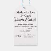 バニラエキス自家製の材料を加える重量デ ギフトタグ (裏面)