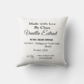 バニラエキス自家製の材料を加える重量デ クッション (裏面)