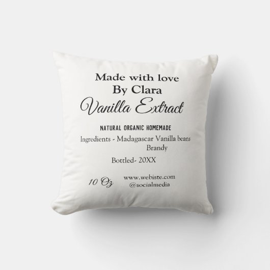 バニラエキス自家製の材料を加える重量デ クッション (正面)