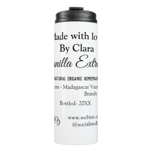 バニラエキス自家製の材料を加える重量デ タンブラー (正面)