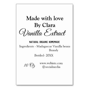 バニラエキス自家製の材料を加える重量デ テーブルナンバー