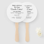 バニラエキス自家製の材料を加える重量デ ハンドファン (正面&裏面)