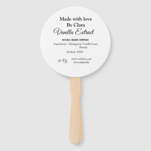 バニラエキス自家製の材料を加える重量デ ハンドファン (正面)