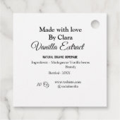 バニラエキス自家製の材料を加える重量デ フェイバータグ (裏面)