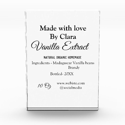 バニラエキス自家製の材料を加える重量デ フォトブロック (正面)