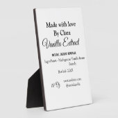 バニラエキス自家製の材料を加える重量デ フォトプラーク (側面)