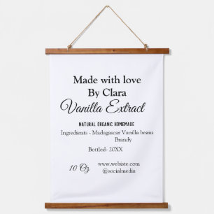 バニラエキス自家製の材料を加える重量デ 吊り下げ型タペストリー