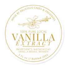 バニラエキス花と豆スケッチ黄色