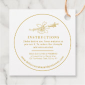 バニラエキス花豆スケッチ黄色 フェイバータグ (裏面)