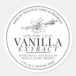 バニラエキス花豆スケッチ ラウンドシール