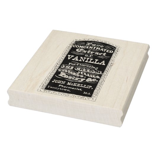 バニラエキス – ヴィンテージ薬局Ad ラバースタンプ (スタンプ)