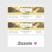 バニラエッセンシャル油フレグランスボトルラベル シール (シート)