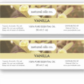 バニラエッセンシャル油フレグランスボトルラベル シール (正面)