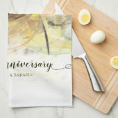 バニラオーキッドフラワー抽象芸術アート書道 キッチンタオル (四つ折り)