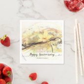 バニラオーキッドフラワー抽象芸術アート書道 スタンダードカクテルナプキン (インサイチュ)