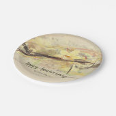 バニラオーキッドフラワー抽象芸術アート書道 ペーパープレート (アングル)