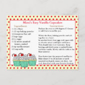 バニラカップケーキレシピカード ポストカード (正面)