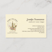 バニラクリーム素朴ベーカリーシェフホームメイドフード 名刺 (裏面)