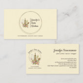 バニラクリーム素朴ベーカリーシェフホームメイドフード 名刺 (正面/裏面)