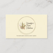 バニラクリーム素朴ベーカリーシェフホームメイドフード 名刺 (正面)