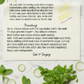 バニラケーキのレシピの皿タオル キッチンタオル (折り畳み)