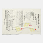 バニラケーキのレシピの皿タオル キッチンタオル (横)