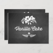 バニラケーキデザートテーブルサイン 黒板 ポストカード (正面/裏面)