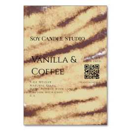 バニラコーヒー大豆キャンドルを追加QRビジネス招待 テーブルナンバー